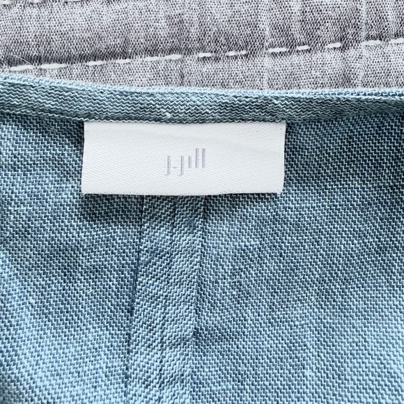 JJill Maxi Dress Sleeveless Linen Blue Textured Women’s Large - Picture 4 of 5